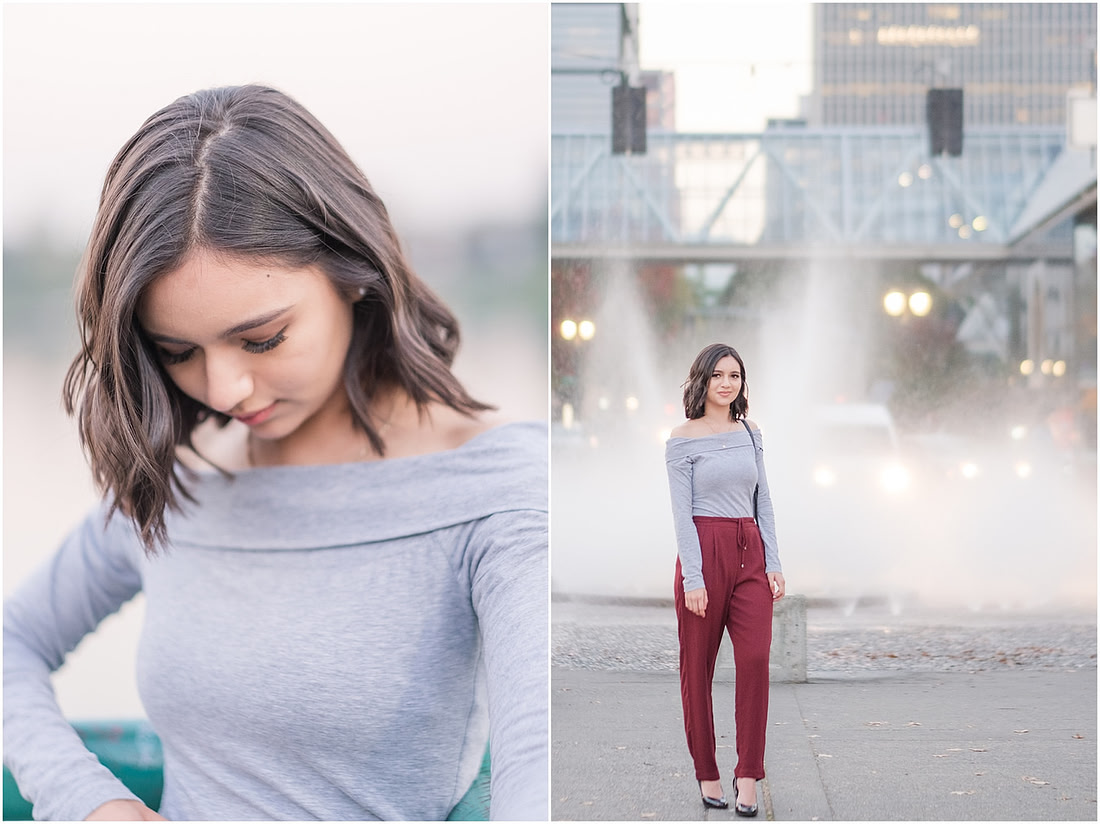 "downtown Portland photo session", "Class of 2019", "Senior session downtown Portland", "City girl senior session"