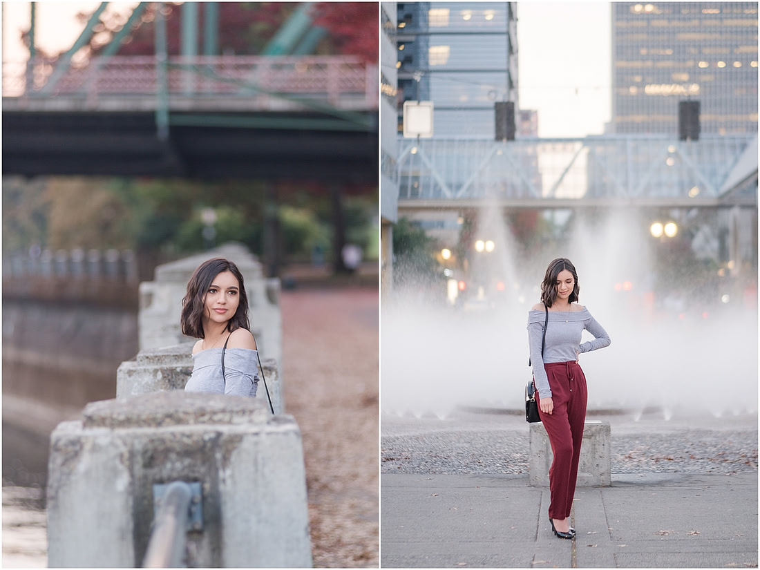 "downtown Portland photo session", "Class of 2019", "Senior session downtown Portland", "City girl senior session"