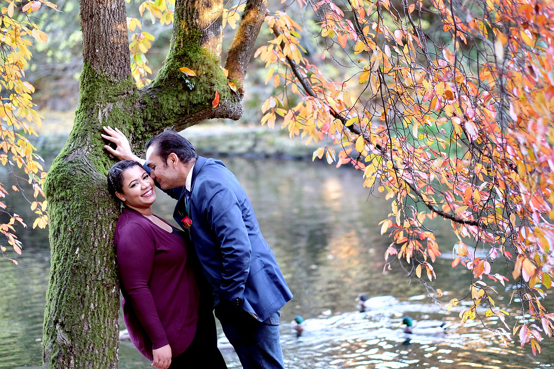 Portland engagement, Crystal springs rhododendron garden, Fall pictures, 