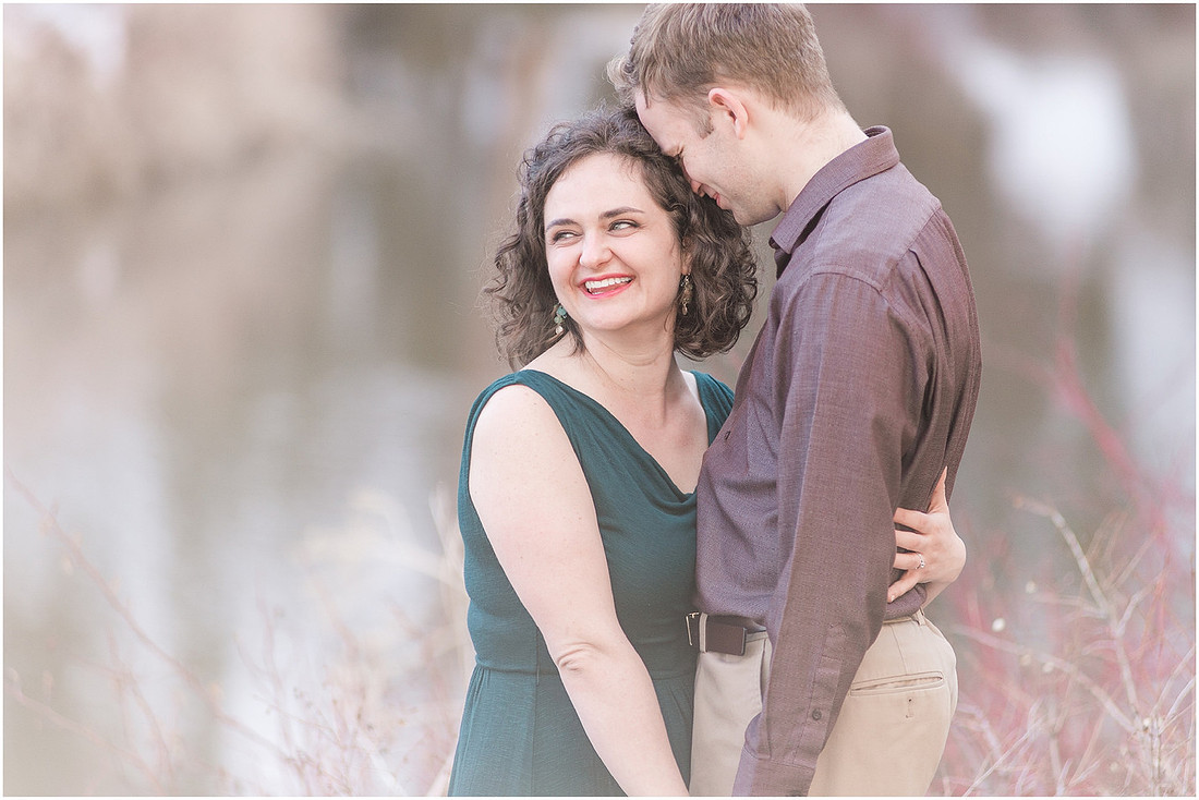 "Natural light engagement photos"
