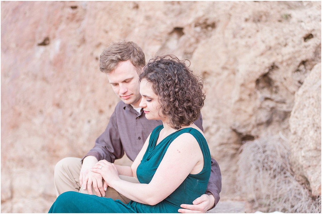 "Natural light engagement photos"