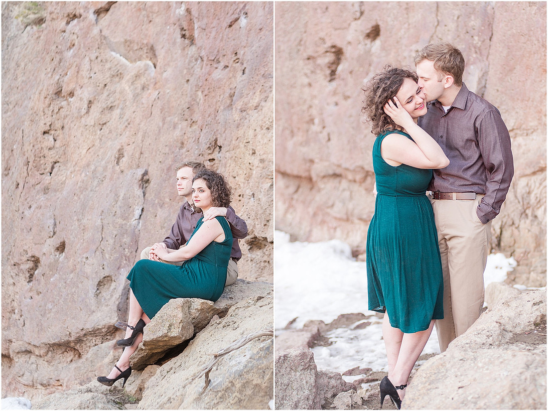 "Natural light engagement photos"