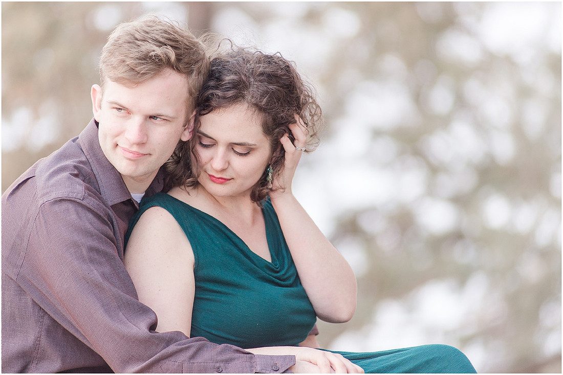 "Natural light engagement photos"