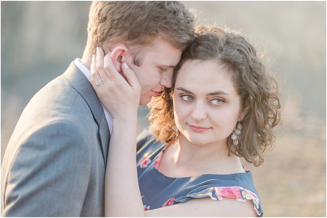 "Natural light engagement photos"