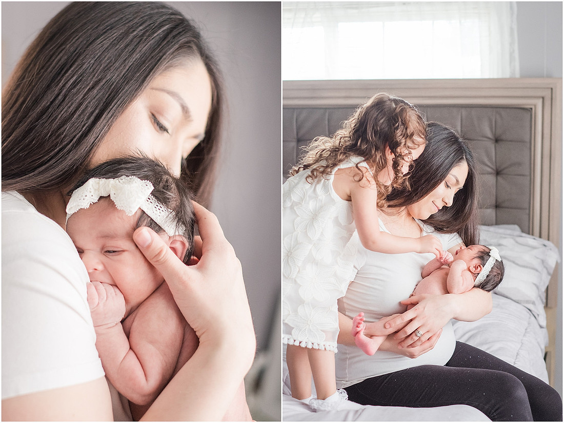 "newborn girl", "newborn with sister", "newborn lifestyle session"