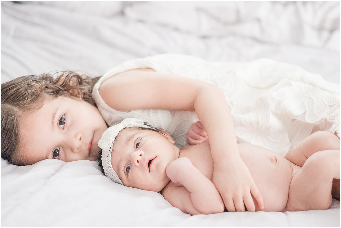 "newborn girl", "newborn with sister", "newborn lifestyle session"