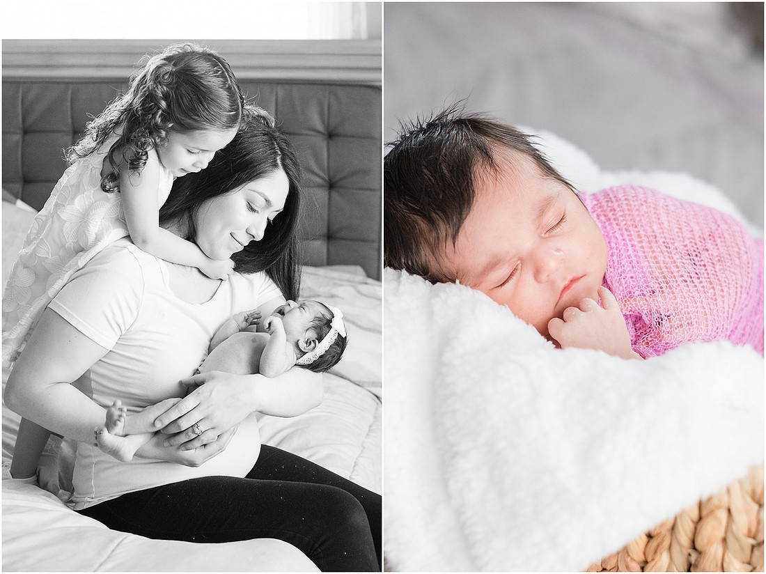 "newborn girl", "newborn with sister", "newborn lifestyle session"