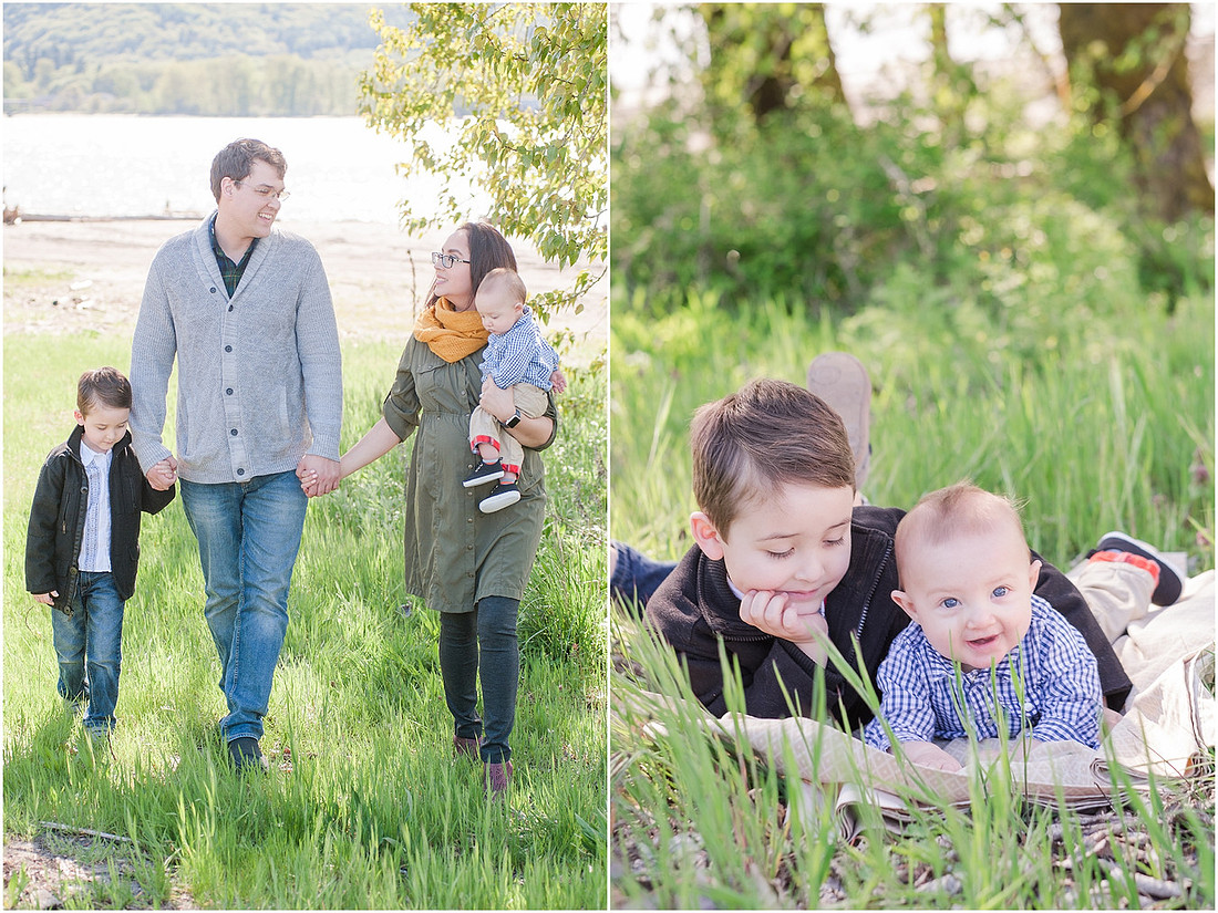 "Spring family photos", "Woodland family photos",, "Family of 4 photo session"