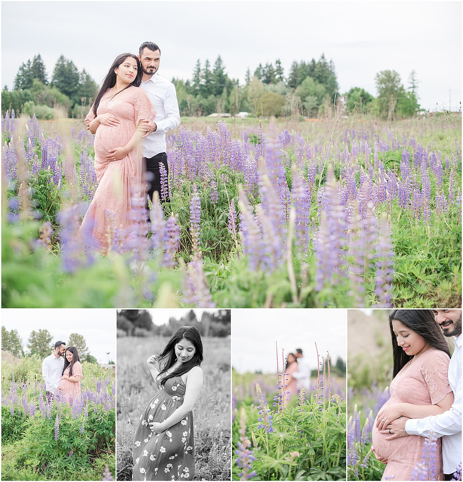"purple lupines", "wildflowers", "pretty in pink", "blush maternity dress", "maternity pictures"