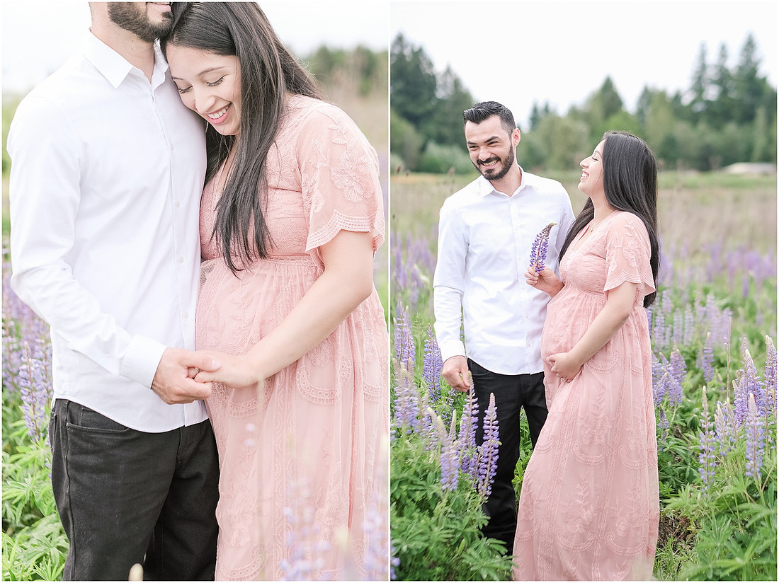 "purple lupines", "wildflowers", "pretty in pink", "blush maternity dress", "maternity pictures"