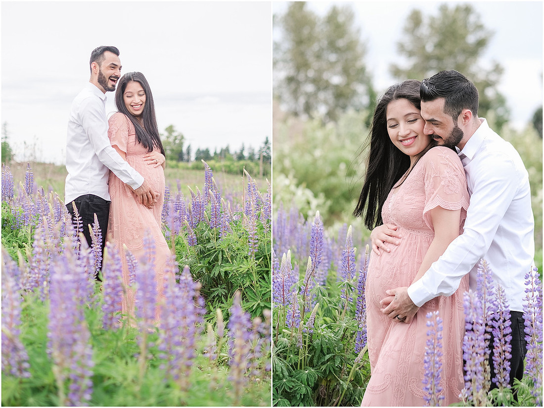 "purple lupines", "wildflowers", "pretty in pink", "blush maternity dress", "maternity pictures"