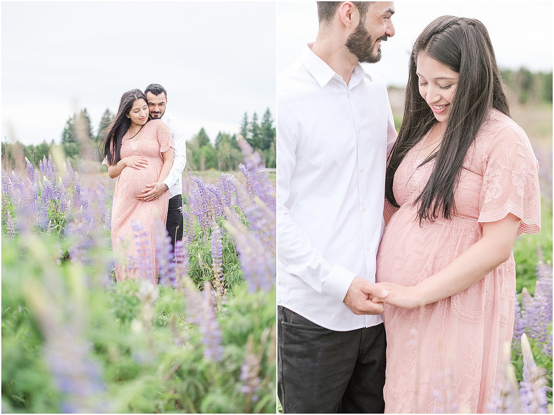 "purple lupines", "wildflowers", "pretty in pink", "blush maternity dress", "maternity pictures"