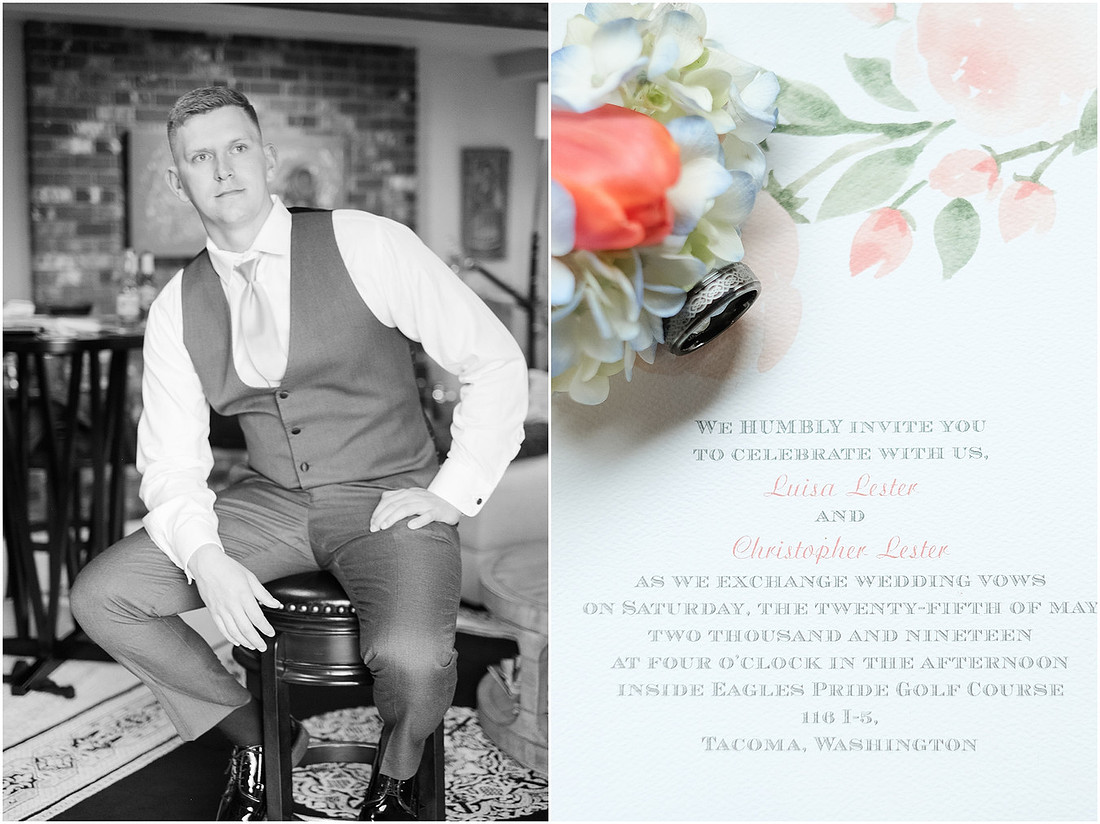 "Olympia wedding", "Eagles pride golf course", "Samuel Adams brewery", "coral and mint"