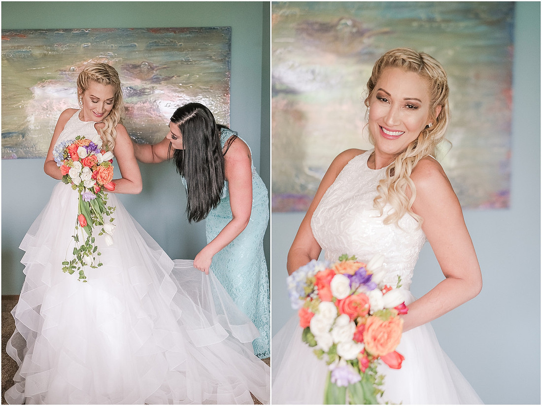 "Olympia wedding", "Samuel Adams brewhouse", "Eagles pride golf course", "coral and mint", "teal bridesmaid dress"
