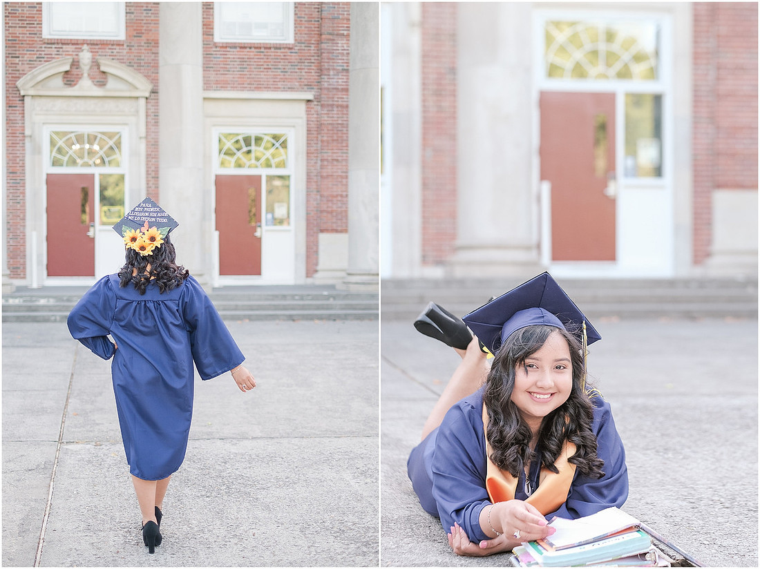 "Senior pictures", "cap and gown", "senior girl", "Federal Way Wa senior", "2019 senior", 