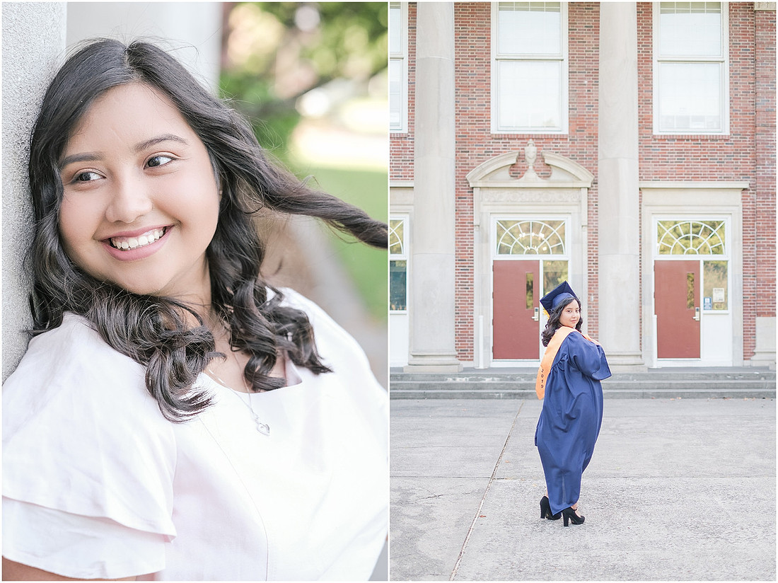 "Senior pictures", "cap and gown", "senior girl", "Federal Way Wa senior", "2019 senior", 