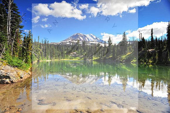 Glacier lake on Mt Adams