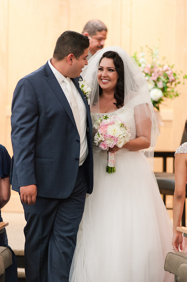 wedding ceremony, pink